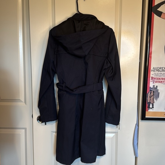 Vince Camuto Blue Belted Rain Jacket - Picture 7 of 13